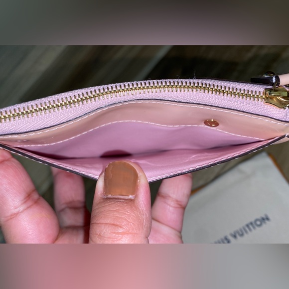 Authentic LOUIS VUITTON Monogram Vernis Coin Key Case Cles Pink - Picture 16 of 16